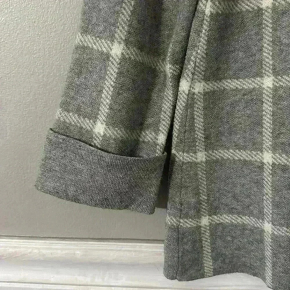 Cynthia Rowley Window Pane Cuffed Sleeve Sweater size M - Picture 4 of 6